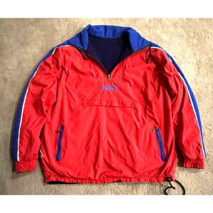 Vintage Nike Jacket Center Swoosh 70s Reversible Fleece Lined Parka Bomber 2XL